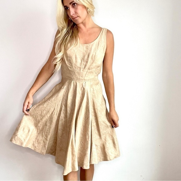 Taylor Tan A Line Fit and Flare Dress - Picture 2 of 15